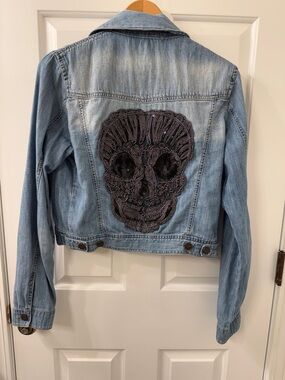 Kookai Light Blue Washed Denim Jacket